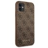 Guess GUHCN61G4GFBR iPhone 11 / Xr 6,1brązowy/brown hard case 4G Metal Gold Logo